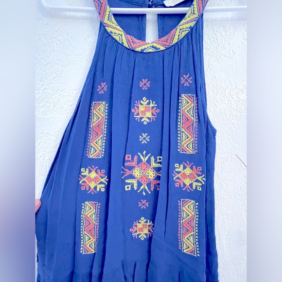 Aztec Tunic Top in Blue - Picture 4 of 6